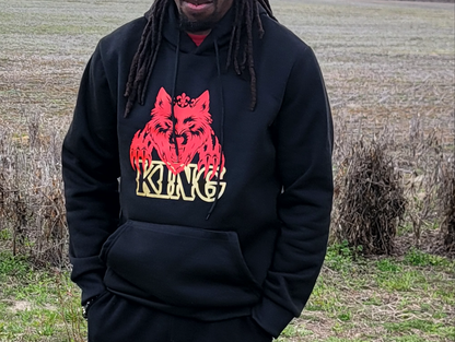 Puff Wolf King Soul Mate With Rose Hoodie