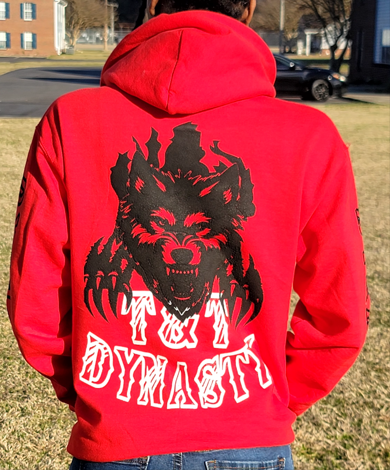 Puff Wolf Black & White Glitter T&T Dynasty Logo Hoodie