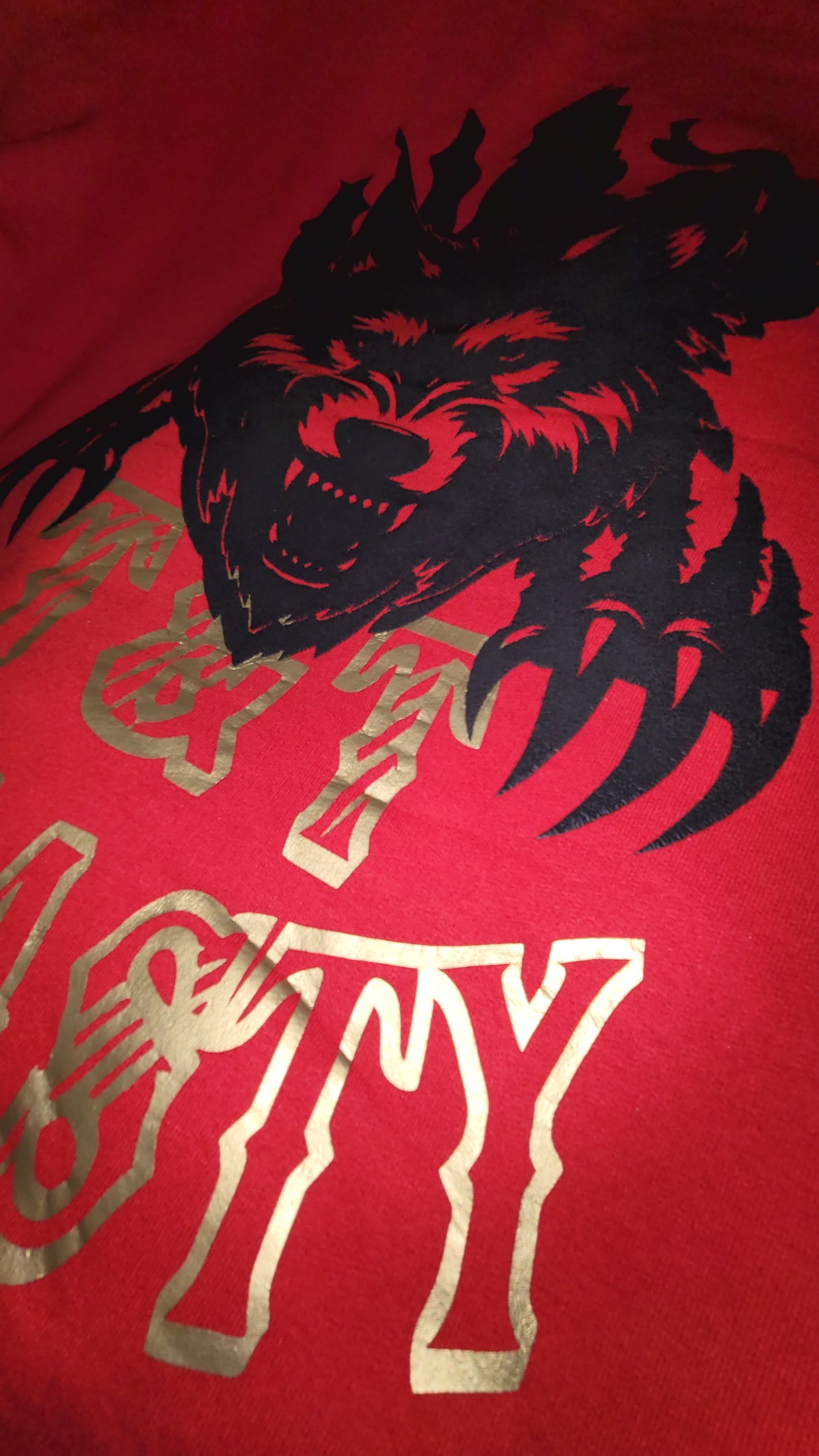 Puff Wolf Black & Red and Gold T&T Dynasty Hoodie