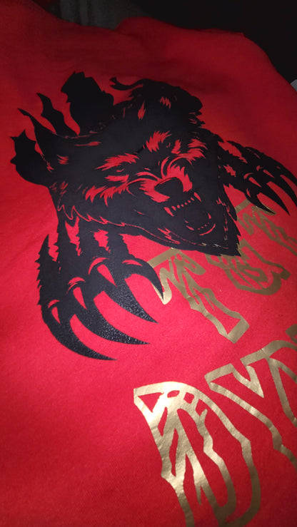 Puff Wolf Black & Red and Gold T&T Dynasty Hoodie