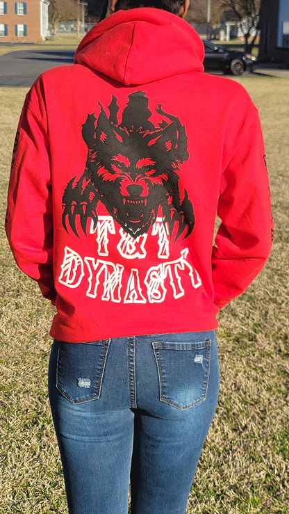 Puff Wolf Black & White Glitter T&T Dynasty Logo Hoodie