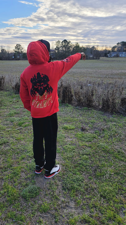 Puff Wolf Black & Red and Gold T&T Dynasty Hoodie